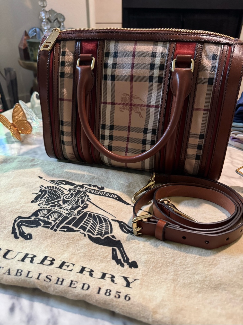 Burberry Alchester Canvas Bag- Medium - Picture 5 of 15